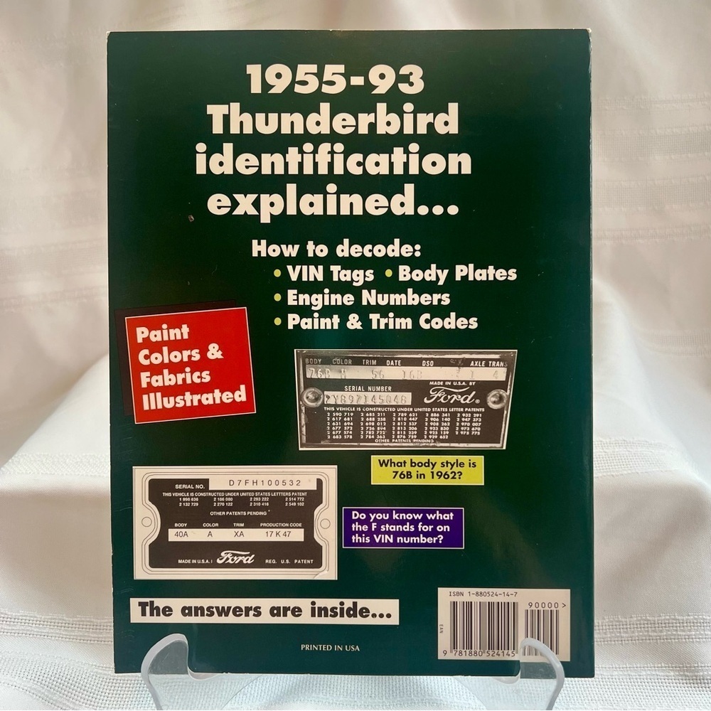 Thunderbird ID Numbers,1955-93 Cars & Parts Magazine Matching Numbers Series EUC - Picture 2 of 14